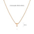Initials Brick Alphabet Letter Necklace Rose Gold Layered Steel Jewellery
